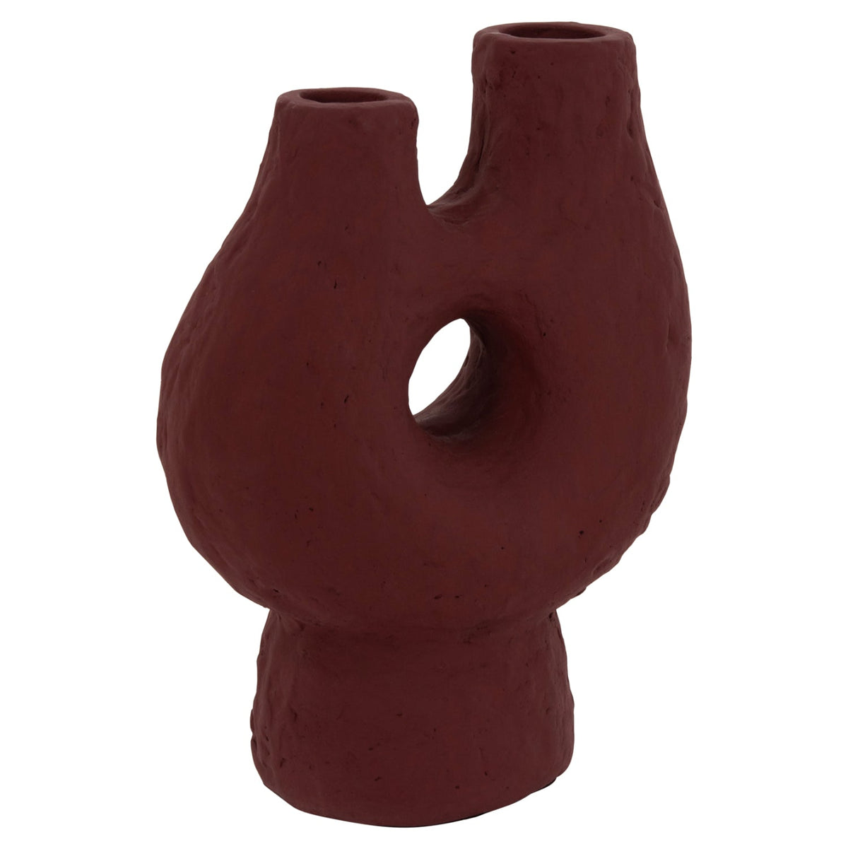 Vază decorativă ISVARA din terracotă, lucrată manual, 26 x 15 x 32,5 cm