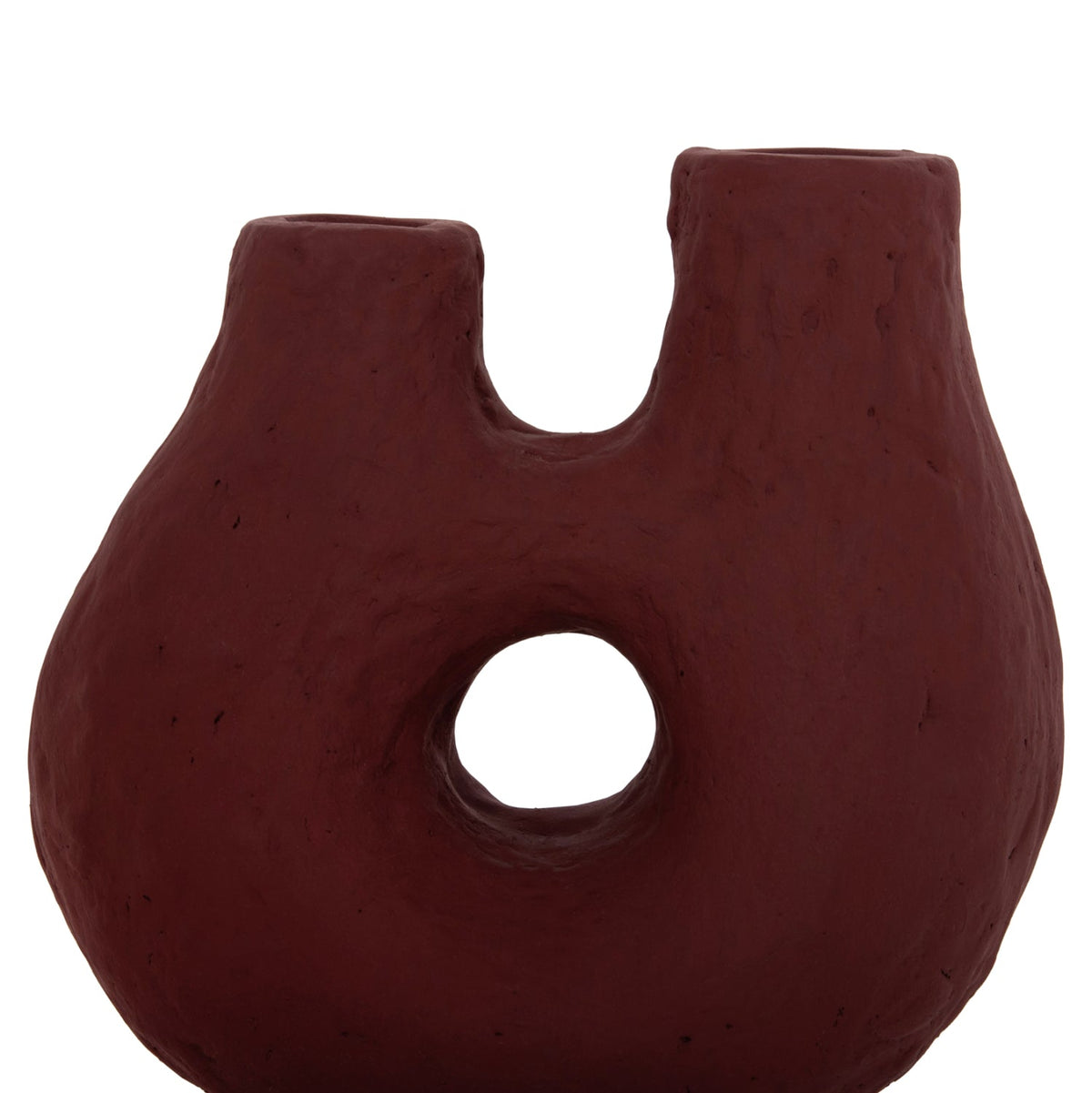 Vază decorativă ISVARA din terracotă, lucrată manual, 26 x 15 x 32,5 cm