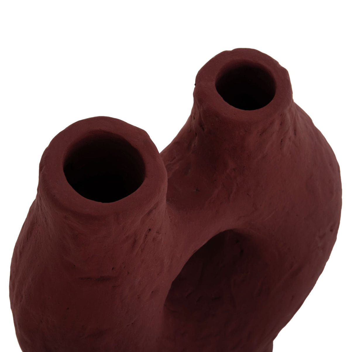 Vază decorativă ISVARA din terracotă, lucrată manual, 26 x 15 x 32,5 cm