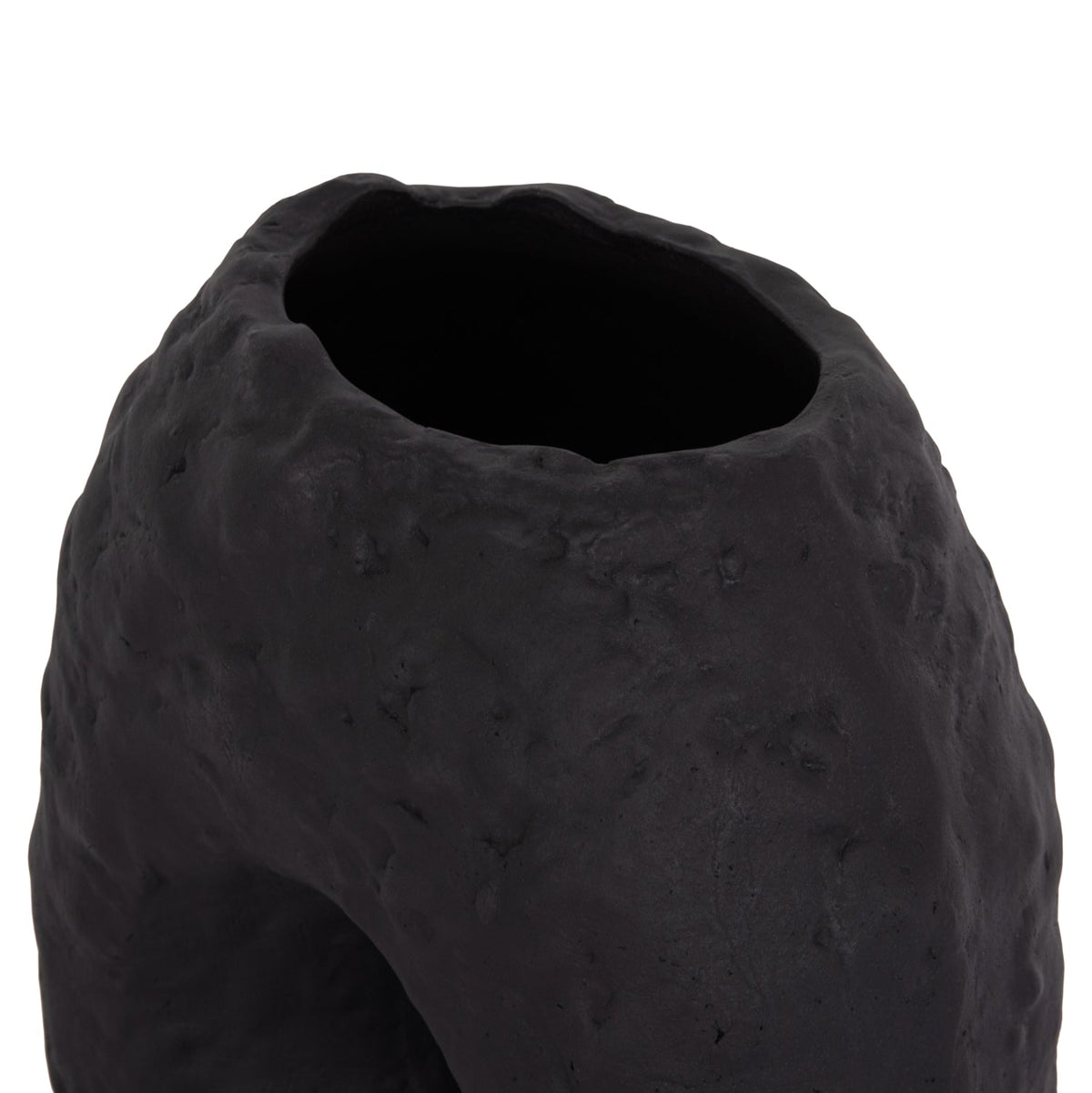 Vază decorativă CARMIO din teracotă neagră, 26,5 x 16 x 36,5 cm