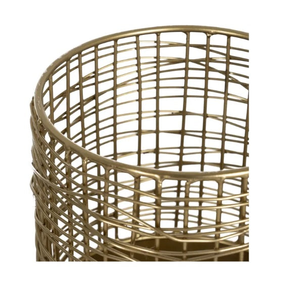 Vază ARJAV ROUND GOLD din oțel inoxidabil auriu, diametru 21 cm, înălțime 40 cm