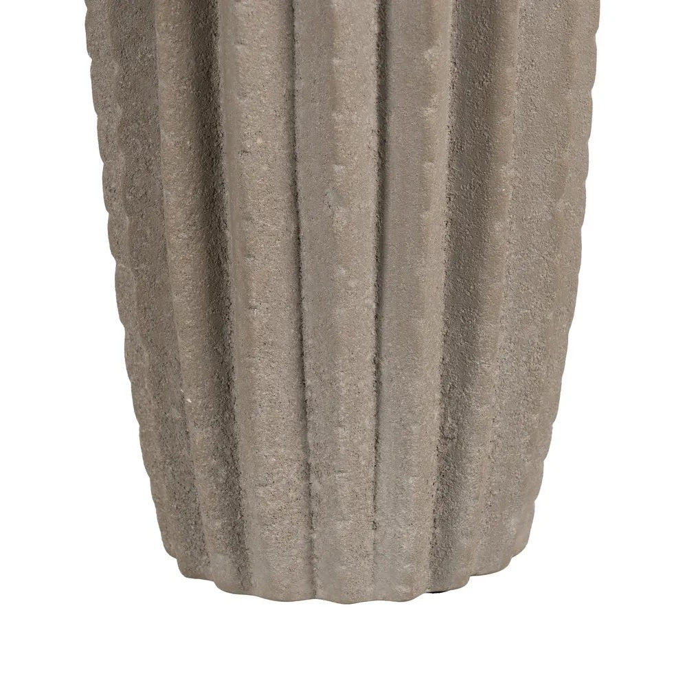 Vază HOLD DECO TALL din ceramică gri, 17 x 17 x 40 cm