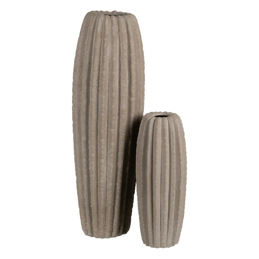 Vază HOLD DECO TALL din ceramică gri, 17 x 17 x 40 cm