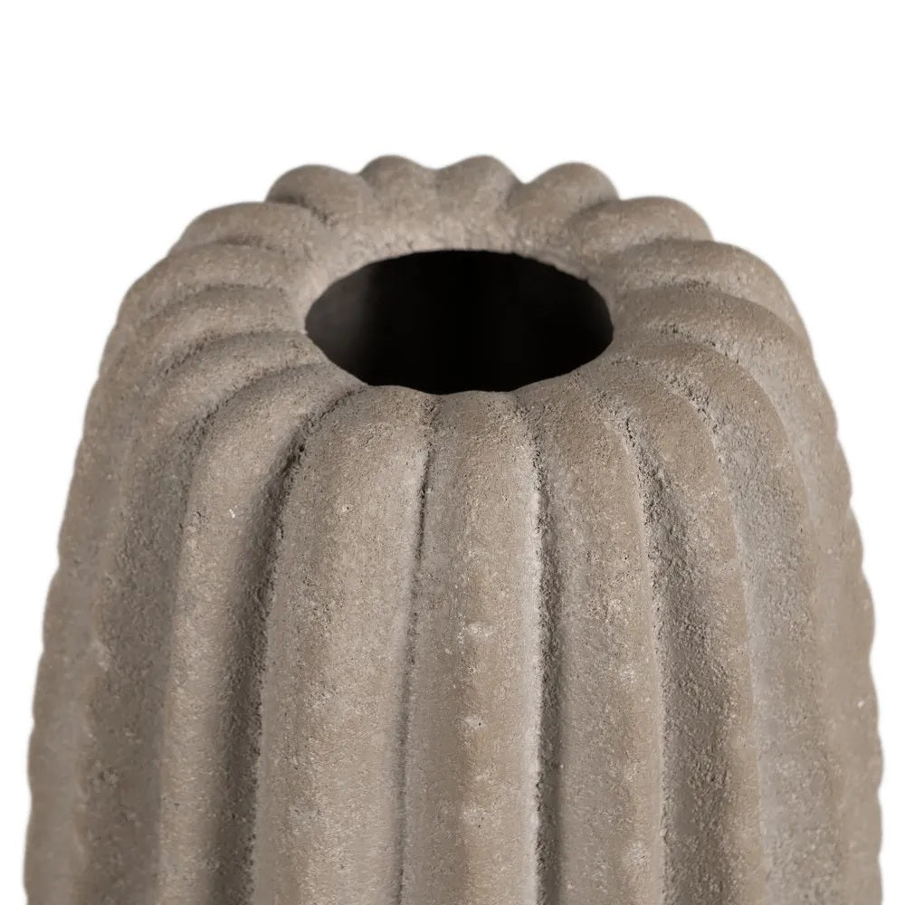 Vază HOLD DECO TALL din ceramică gri, 17 x 17 x 40 cm