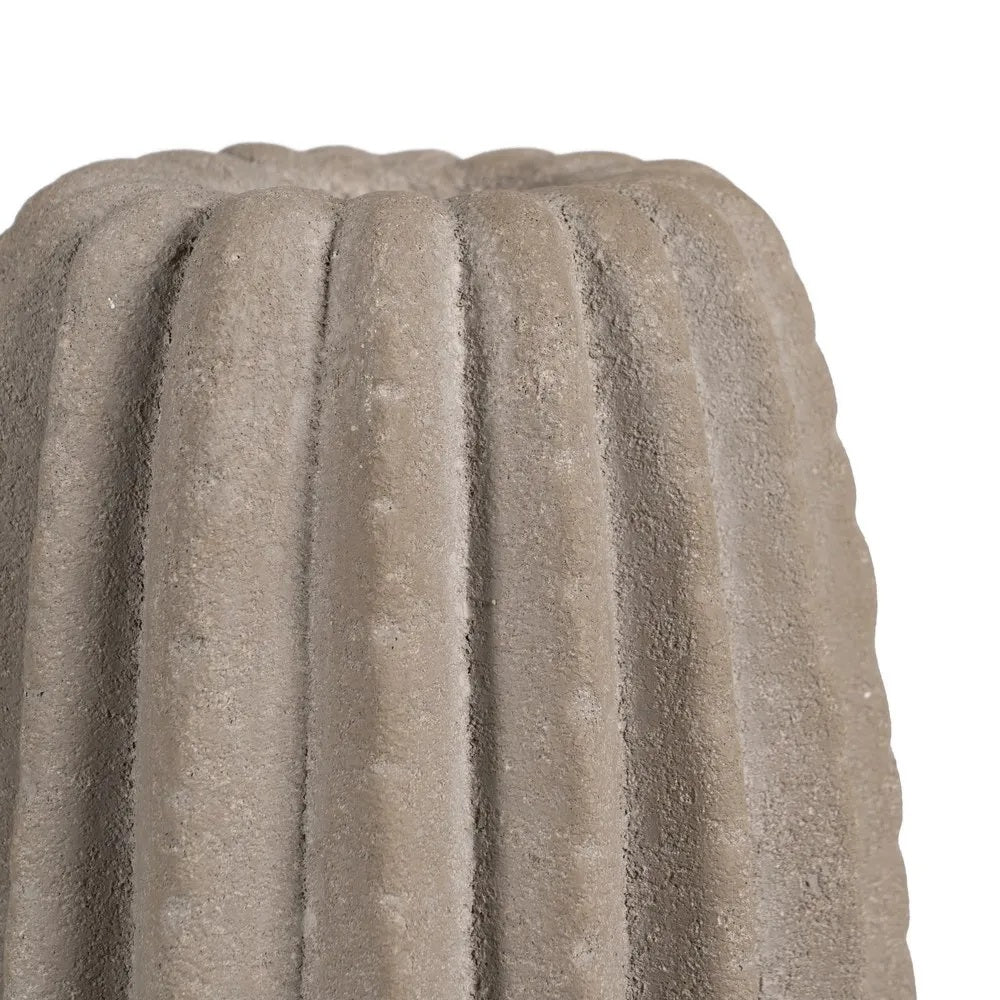 Vază HOLD DECO TALL din ceramică gri, 17 x 17 x 40 cm