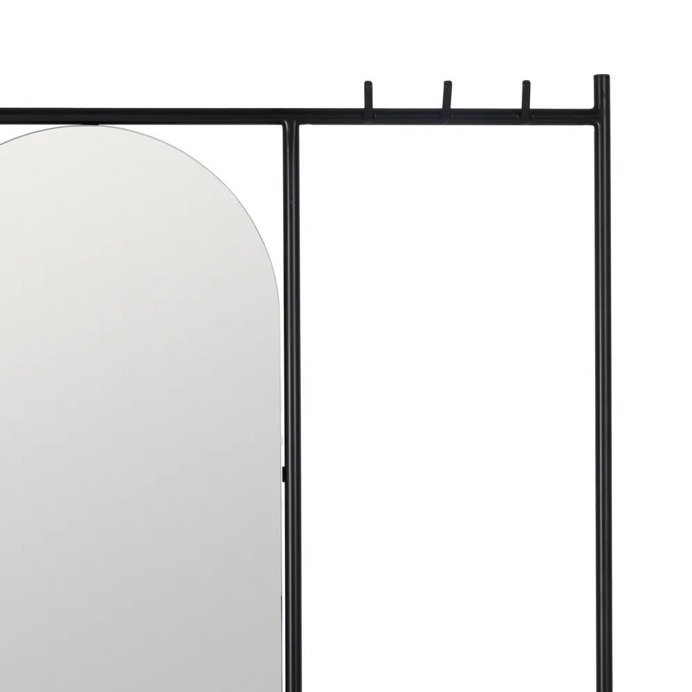 Oglindă INARI cu ramă din fier, dimensiune totală 70 x 160,5 cm
