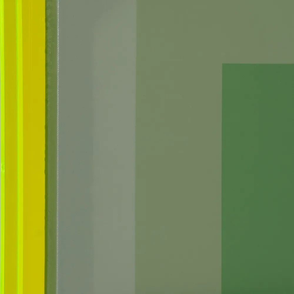 Tablou printat INGA ABSTRACT cu cadru acrilic verde, 60 x 80 cm