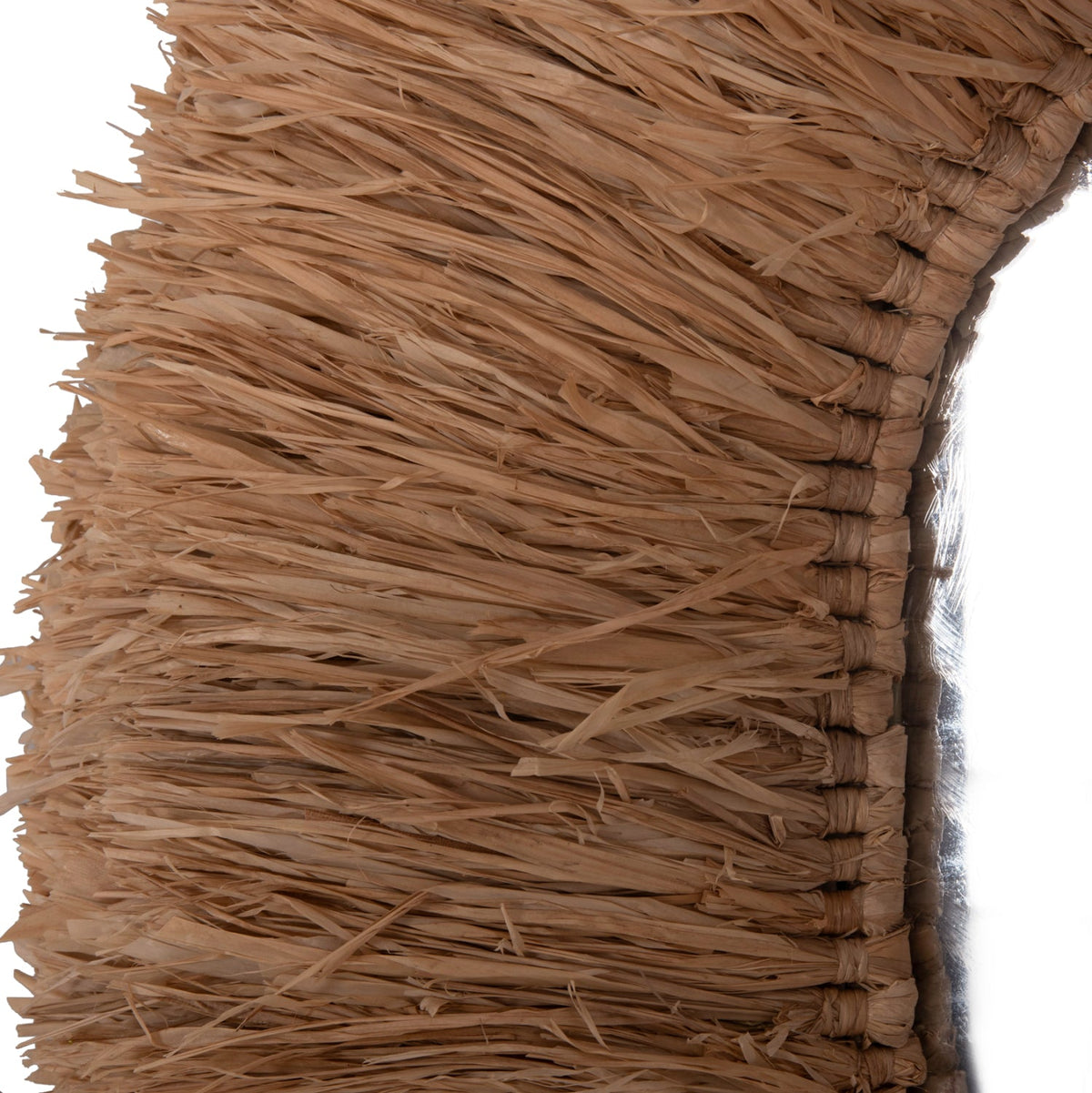 Oglindă ovală RIONA cu ramă din fibre de sisal, 95 x 60 cm