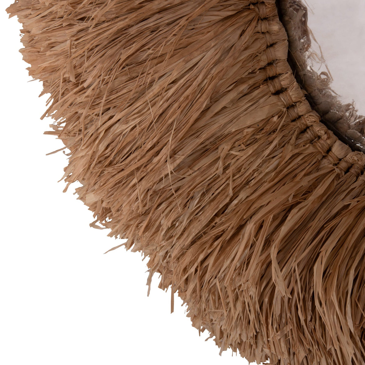 Oglindă ovală RIONA cu ramă din fibre de sisal, 95 x 60 cm