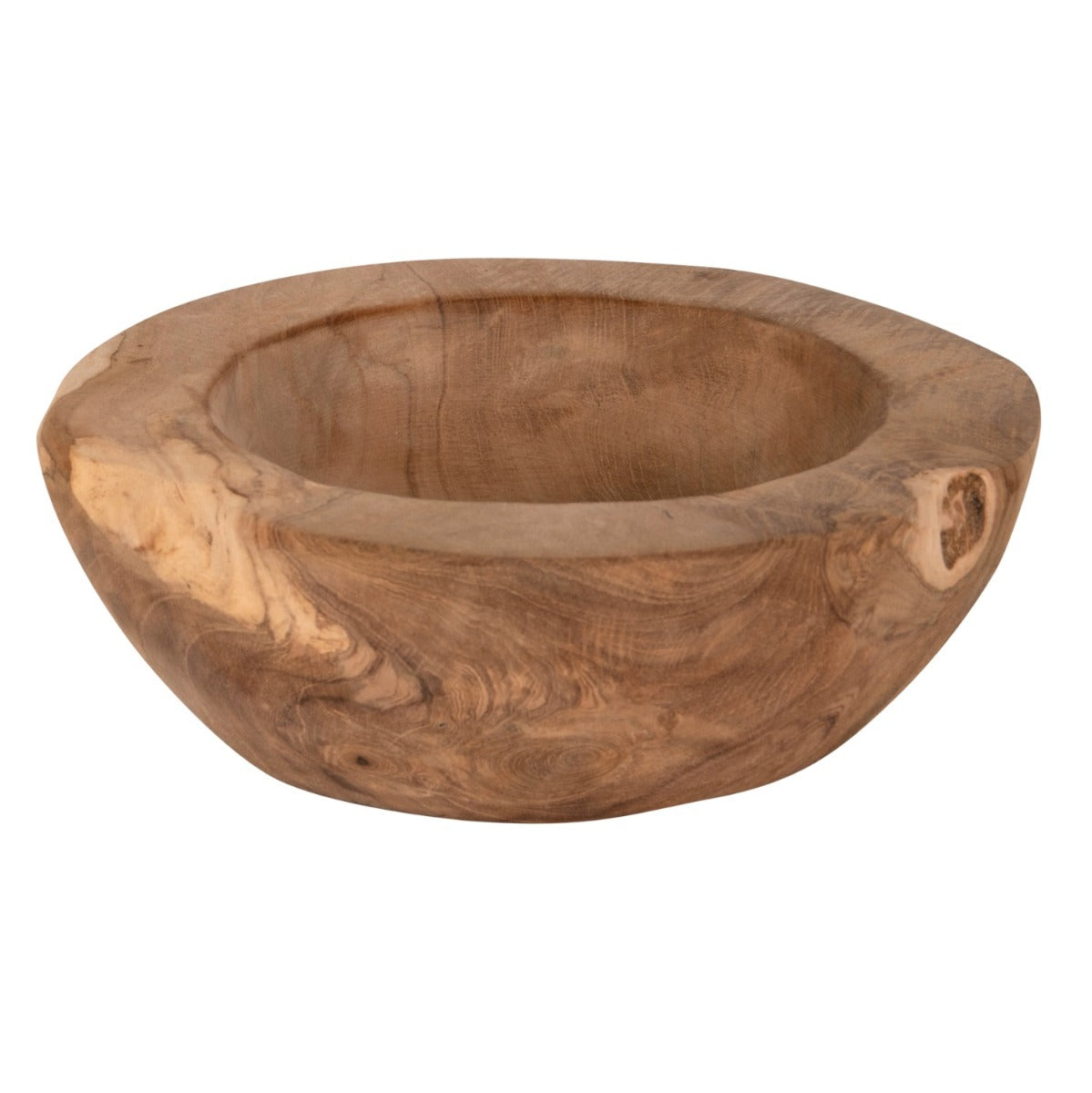 Bol decorativ KLAPO WOOD DECO din lemn masiv de tec, diametru 19 cm