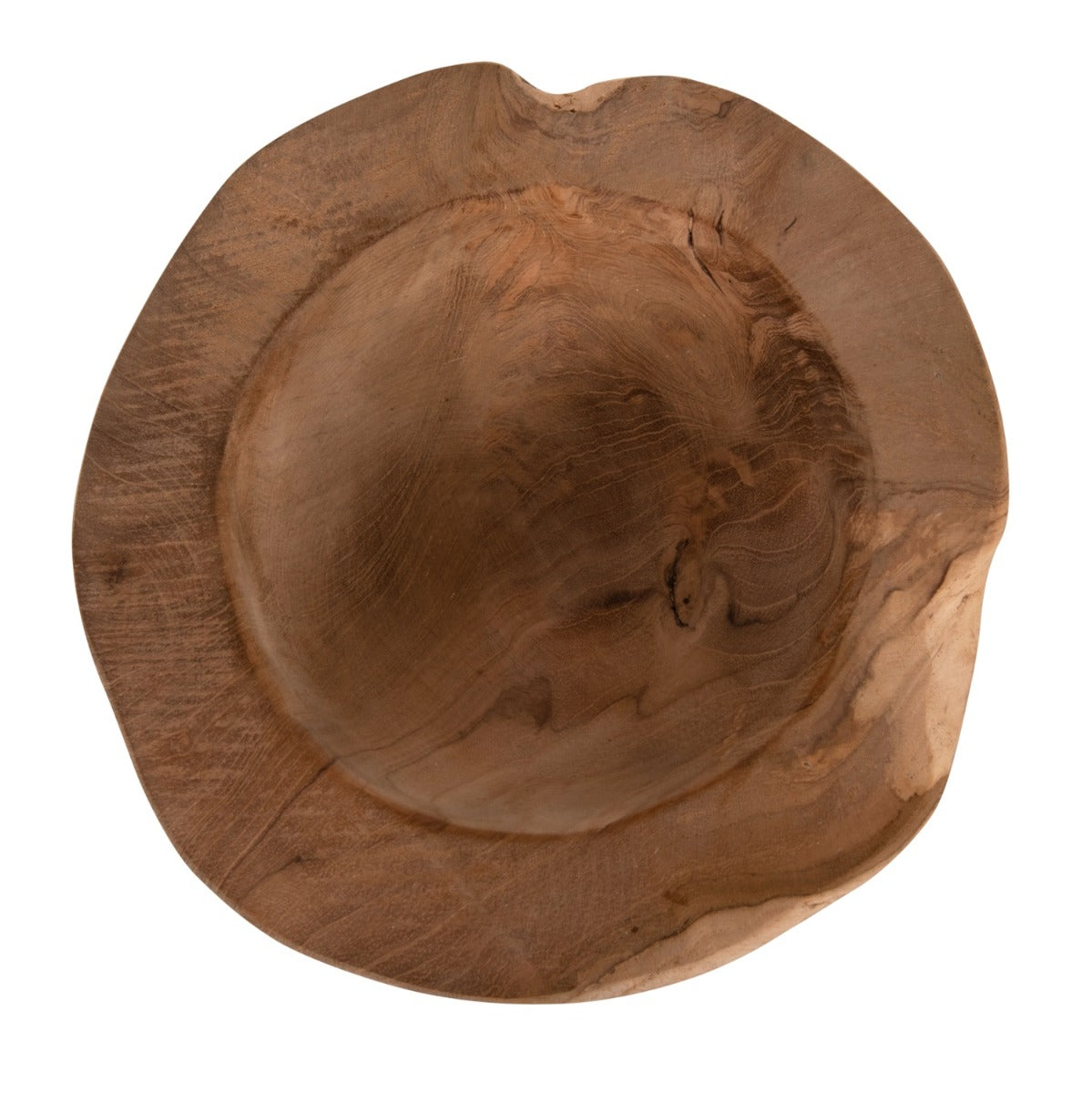 Bol decorativ KLAPO WOOD DECO din lemn masiv de tec, diametru 19 cm