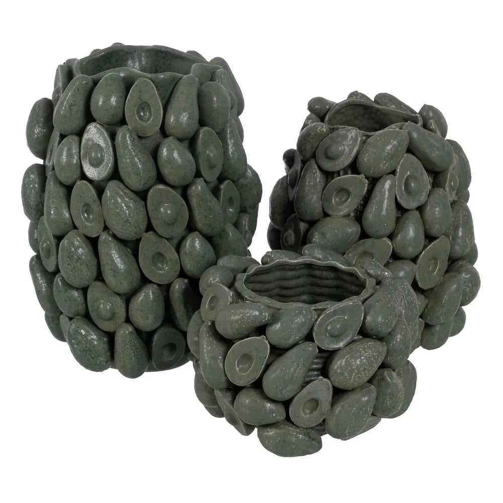 Vază din ceramică KREPER AVOCADO, IXIA, 33 x 32,5 x 44 cm