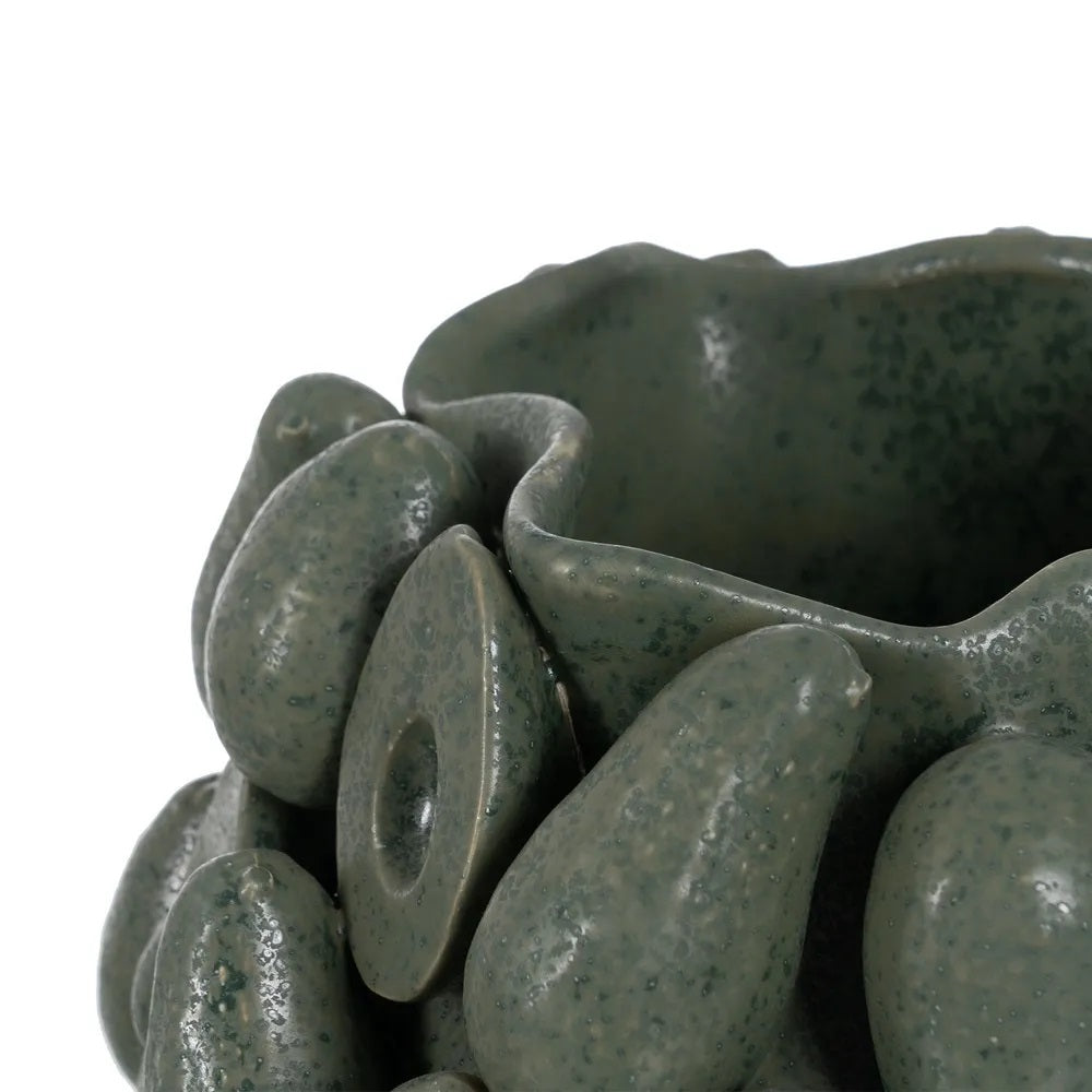 Vază din ceramică KREPER AVOCADO, IXIA, 33 x 32,5 x 44 cm