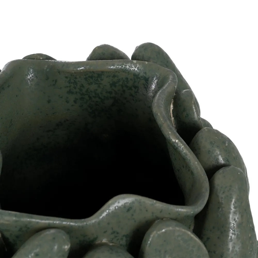 Vază din ceramică KREPER AVOCADO, IXIA, 33 x 32,5 x 44 cm