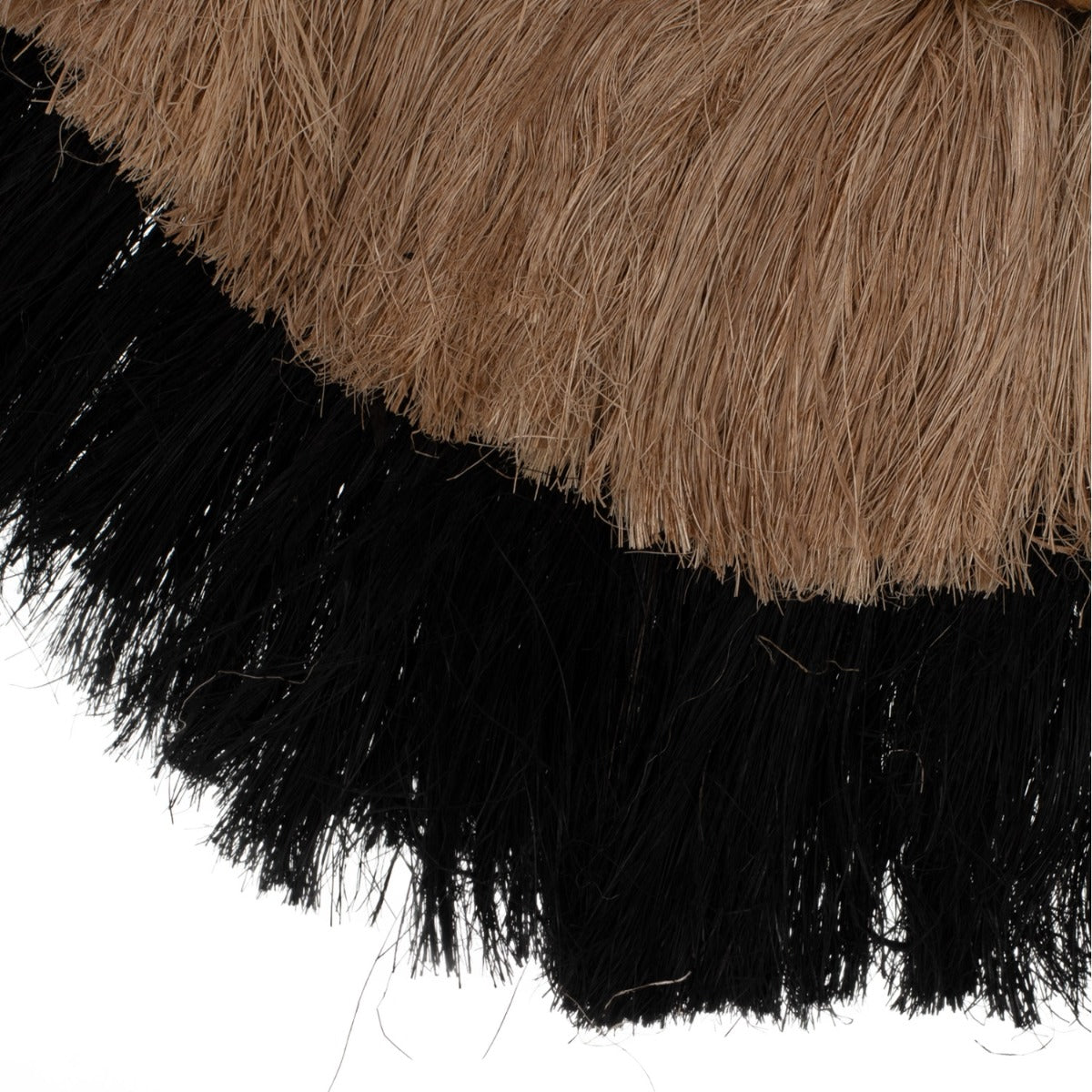 Oglindă KRONAN cu ramă din fibre de abaca, diametru 70 cm