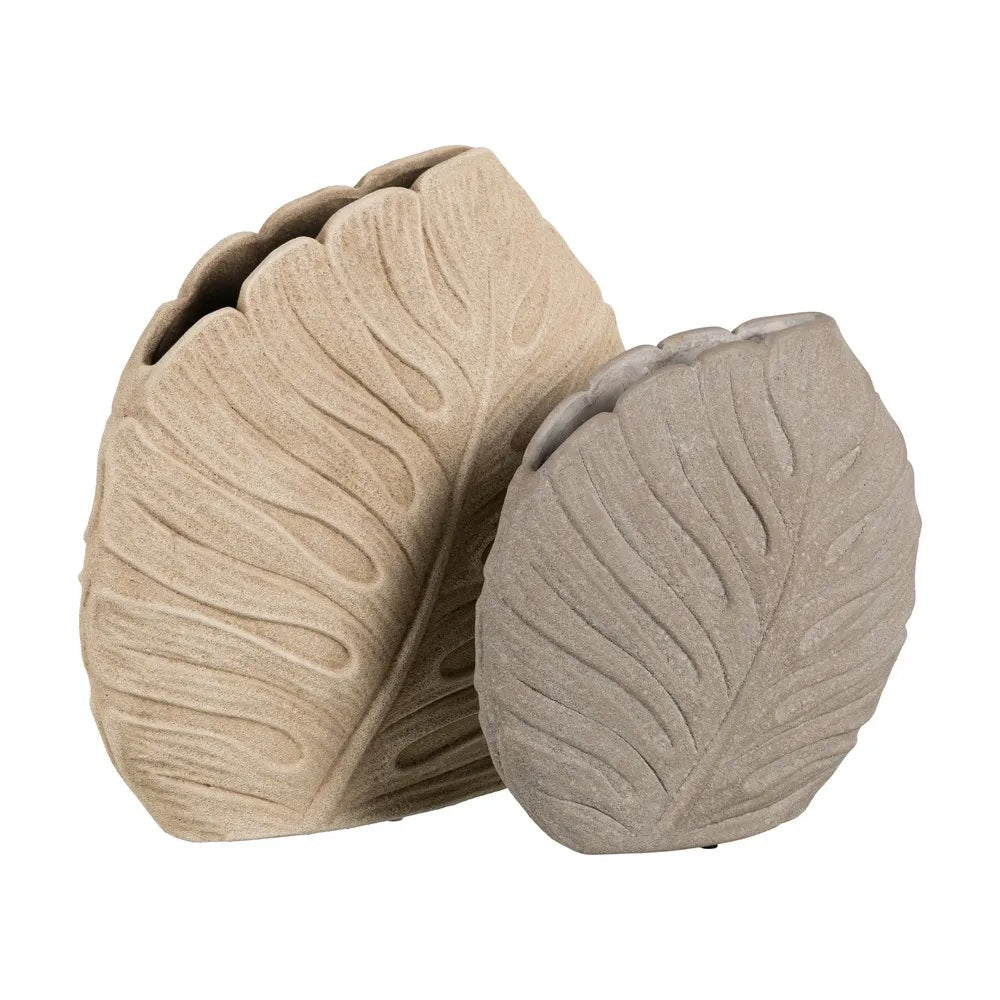 Vază ceramică LEGNO, culoare cream, dimensiuni 39 x 40 cm