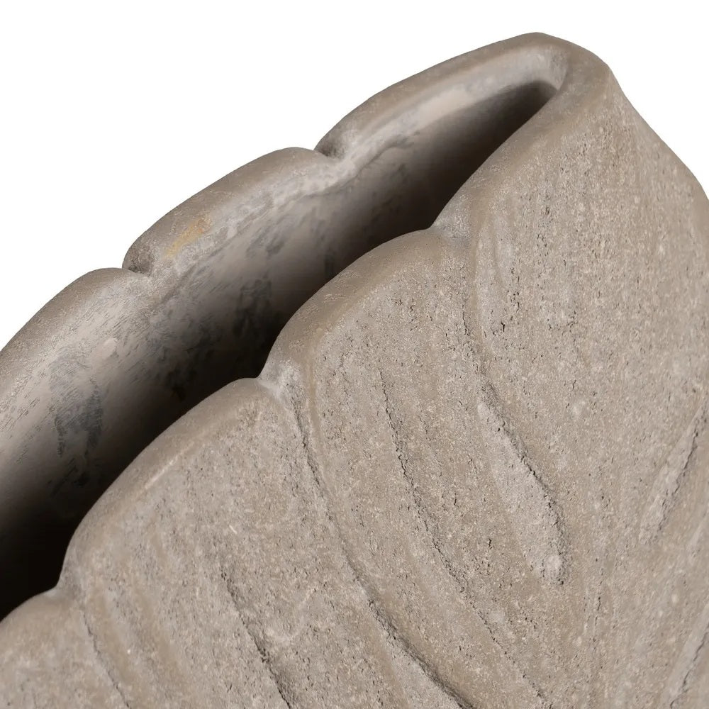 Vază ceramică gri IXIA LEGNO GREY, 31 x 30 cm