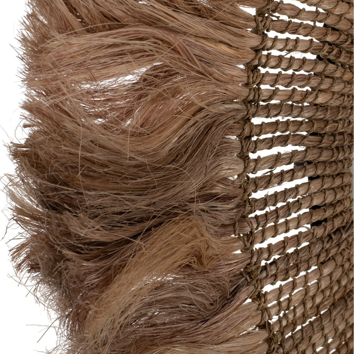 Oglindă LINDIR cu ramă din fibre de abaca, diametru 90 cm