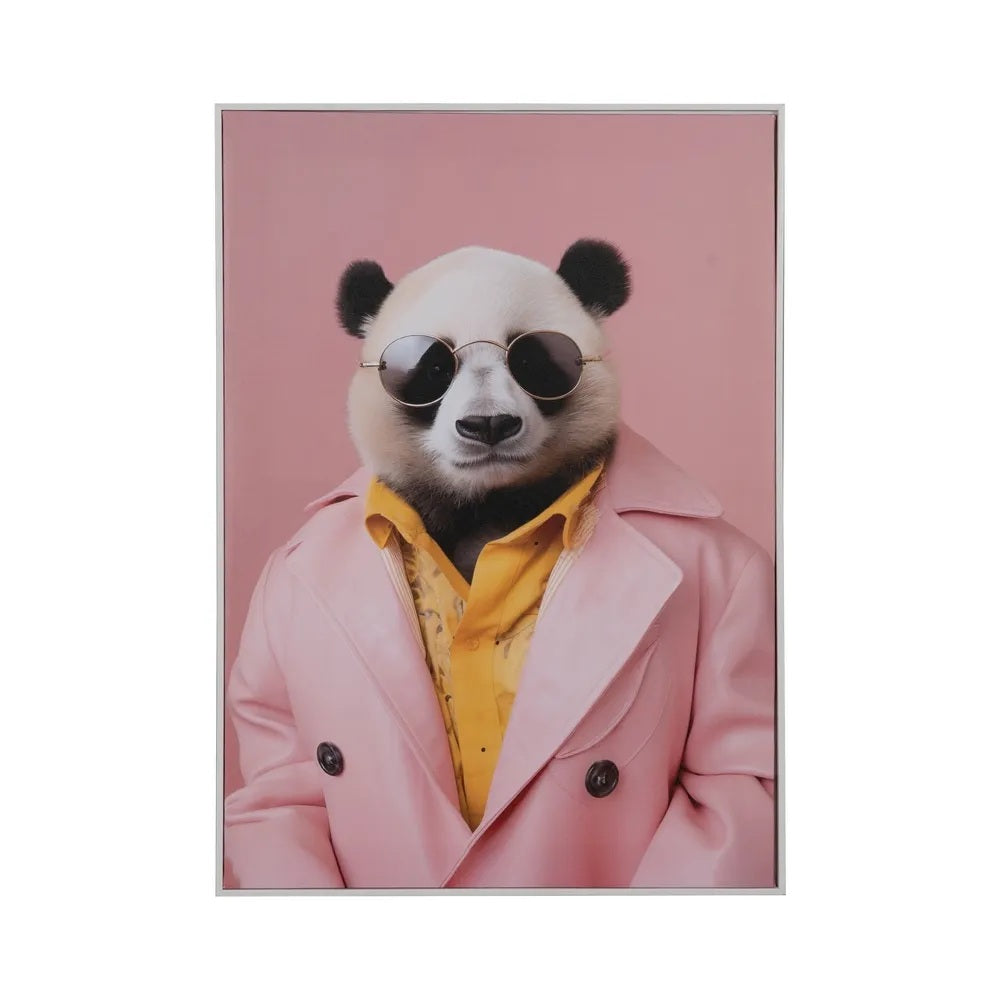 Set 3 tablouri MAGNIS ANIMALS, cadru din polistiren alb, 50 x 70 cm fiecare