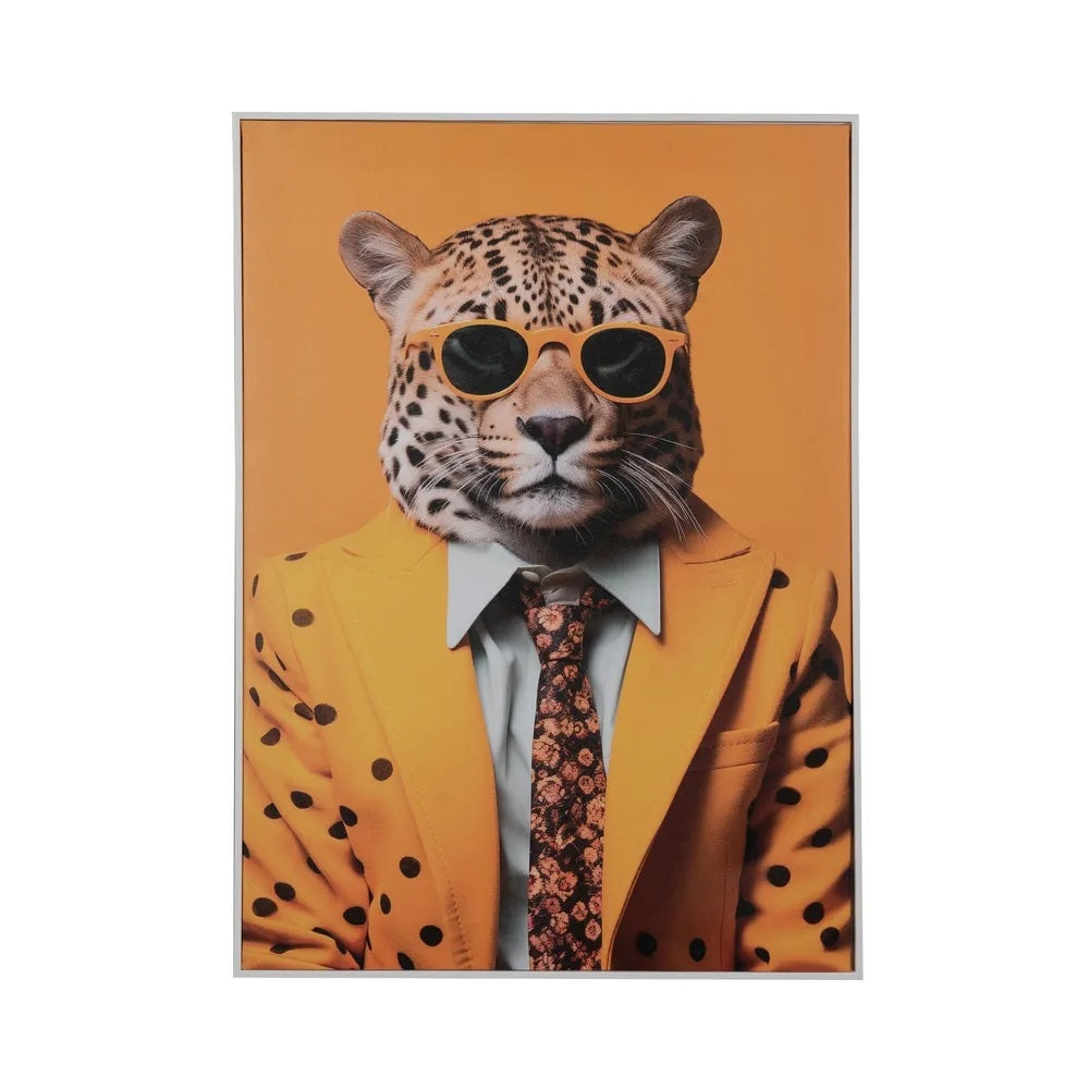 Set 3 tablouri MAGNIS ANIMALS, cadru din polistiren alb, 50 x 70 cm fiecare