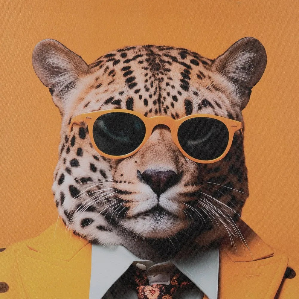 Set 3 tablouri MAGNIS ANIMALS, cadru din polistiren alb, 50 x 70 cm fiecare