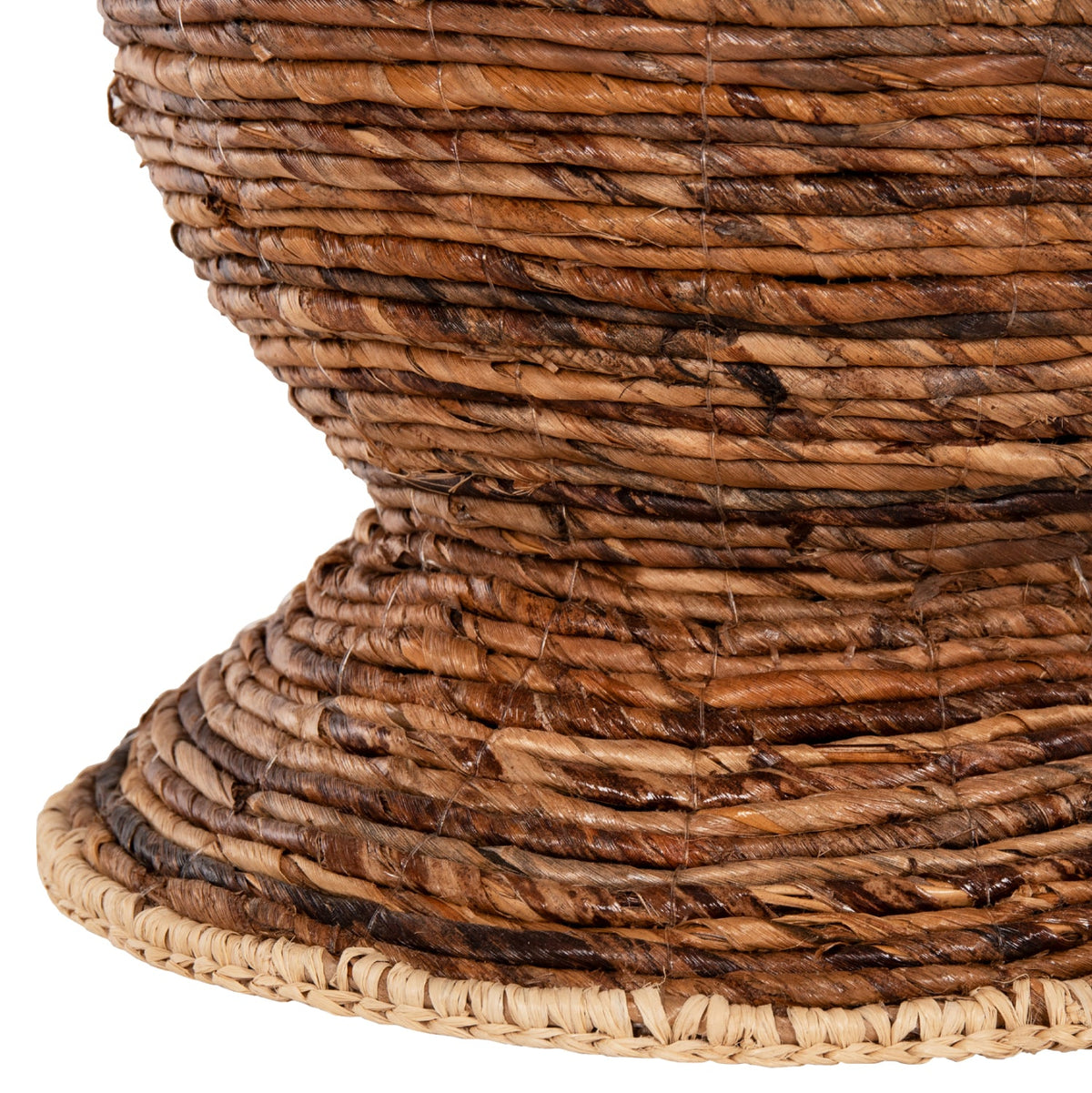 Vază decorativă MAINE FIBER din fibre de bananier, maro, 33 x 33 x 74 cm