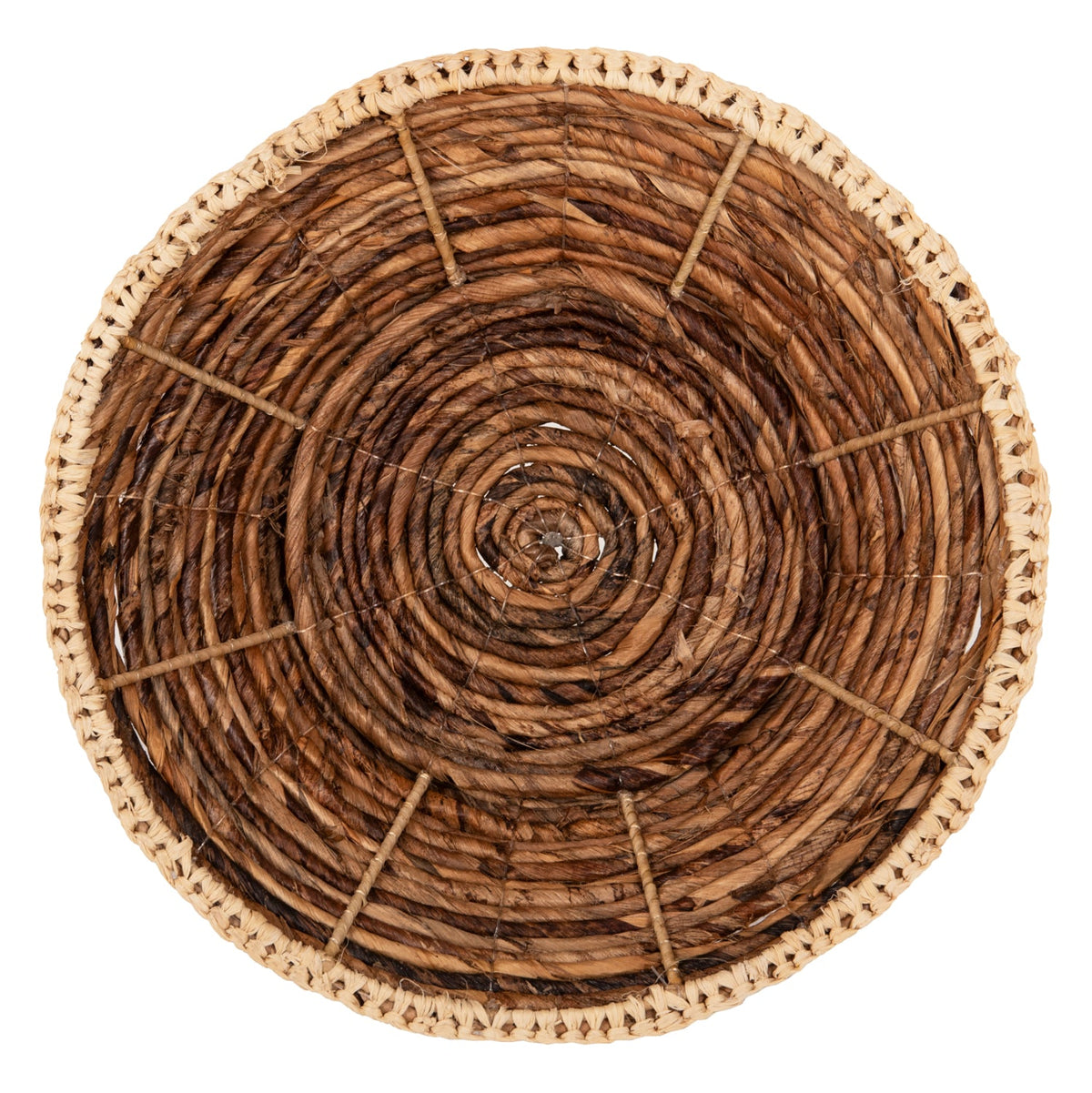 Vază decorativă MAINE FIBER din fibre de bananier, maro, 33 x 33 x 74 cm