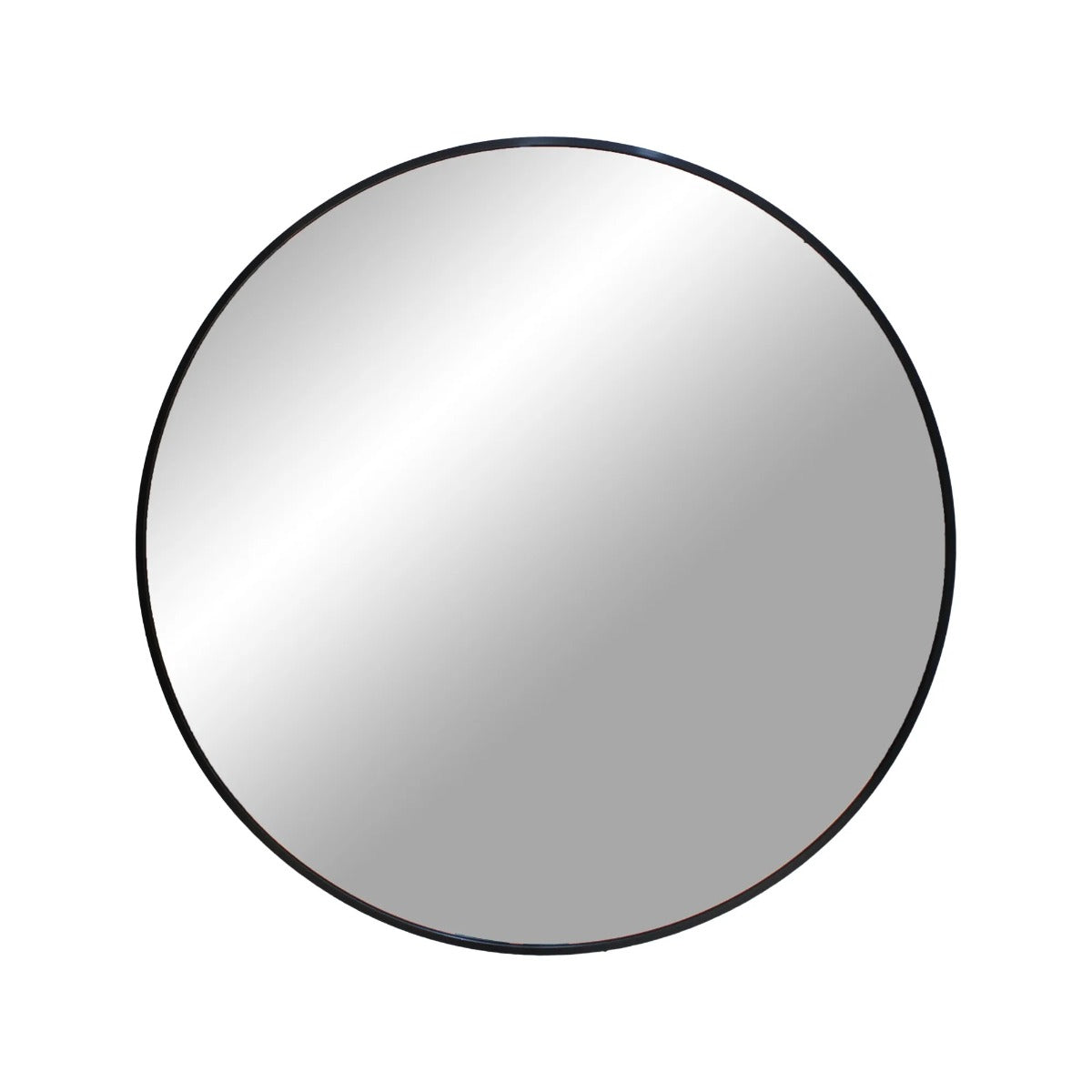 Oglindă de perete MARISA cu ramă din aluminiu, diametru 60 cm
