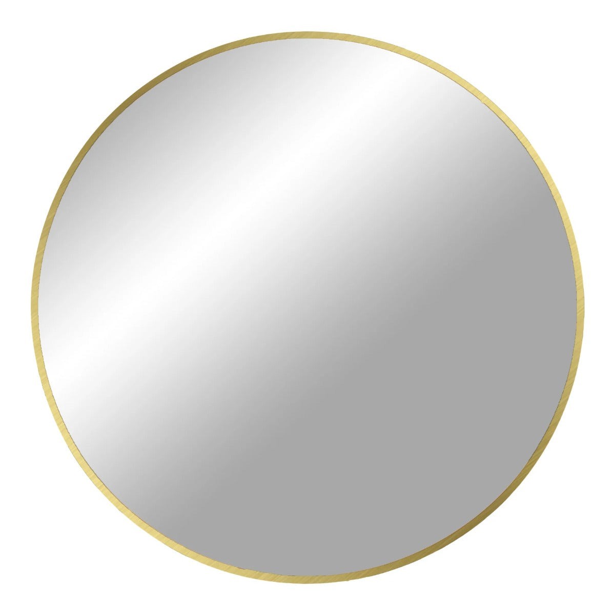 Oglindă de perete MARISA cu ramă din aluminiu, diametru 80 cm