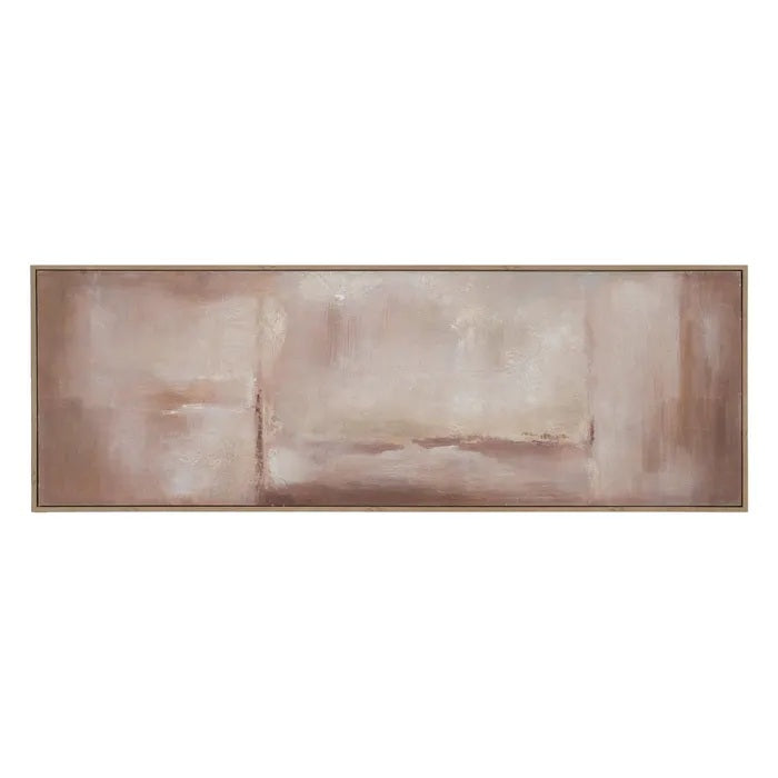 Tablou MATES ABSTRACT pictat de mână, polistiren și pânză, 150 x 50 cm