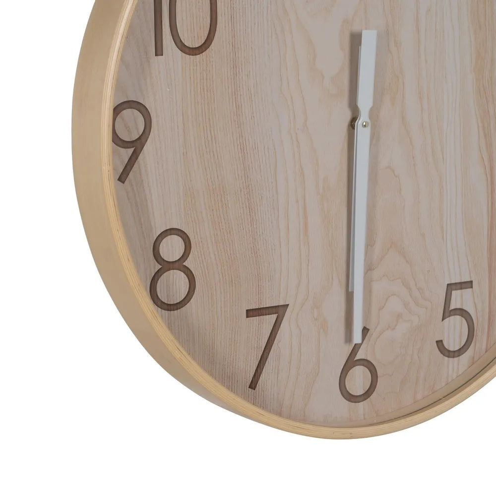 Ceas de perete NALDIS din lemn, culoare naturală, diametru 60 cm