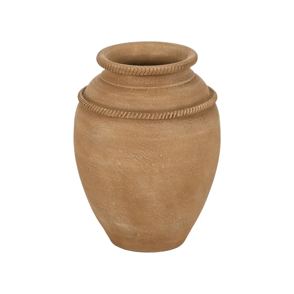 Ghiveci ceramic NILES H37 CM, bej, 27 x 27 x 37 cm