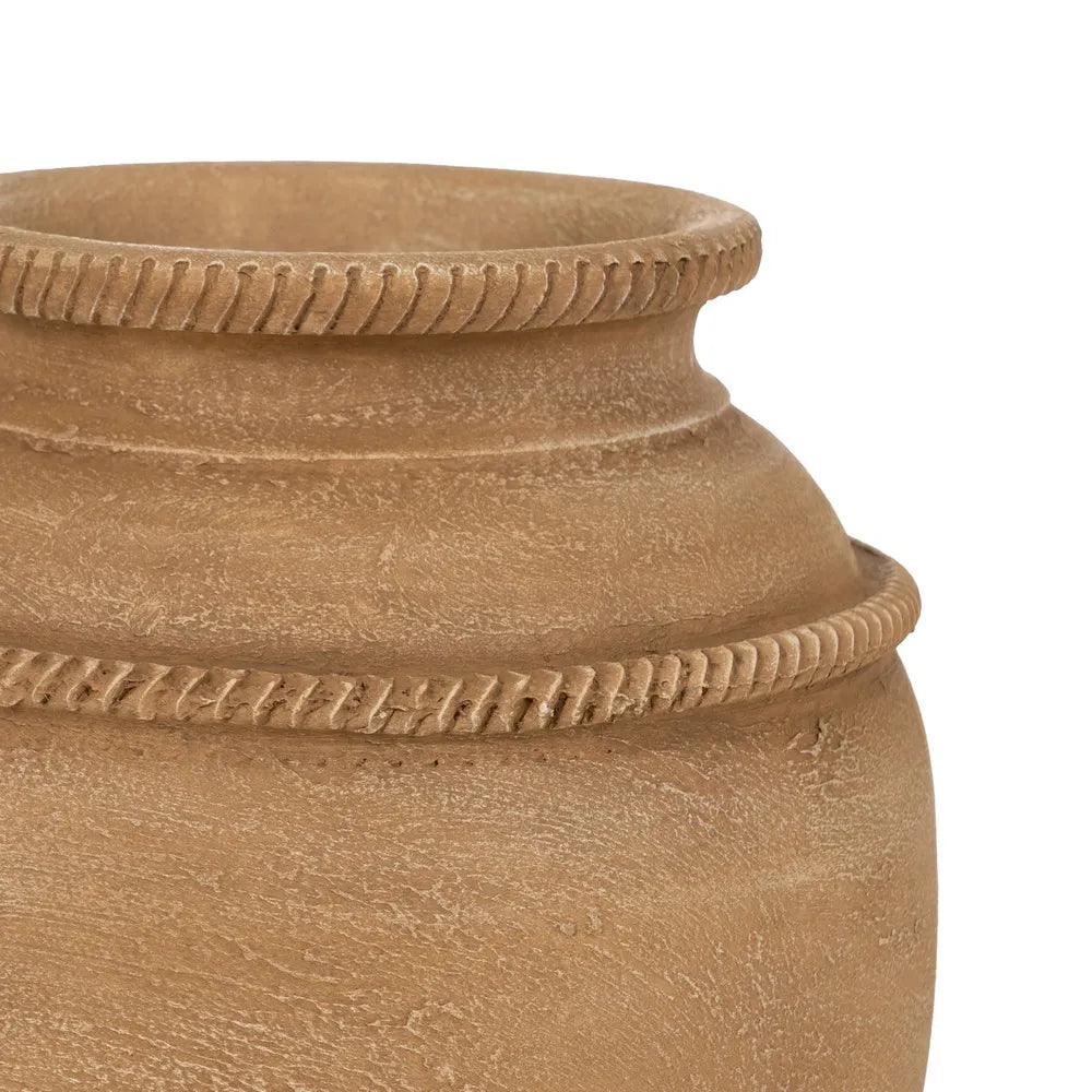 Ghiveci ceramic NILES H37 CM, bej, 27 x 27 x 37 cm