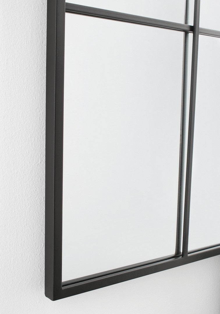 Oglindă de podea NUCLEOS BLACK din oțel și MDF, neagră, 80 x 170 cm