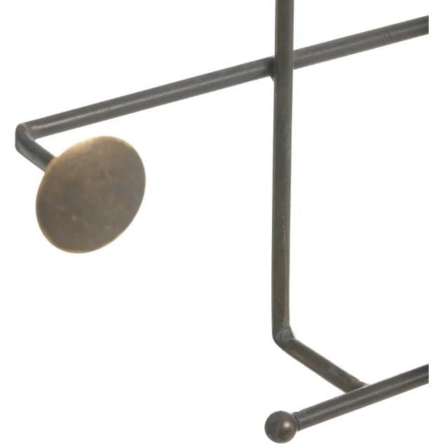 Oglindă NIMROD 84 cu cadru metalic finisat bronz, diametrul oglinzii 34 cm