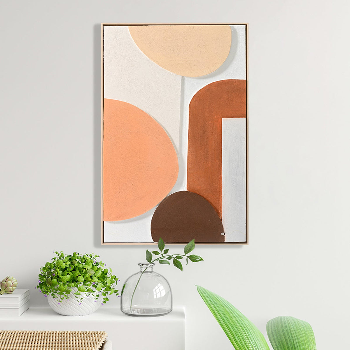 Tablou pictat manual ARLIVA din pânză și PS, 60 x 90 cm