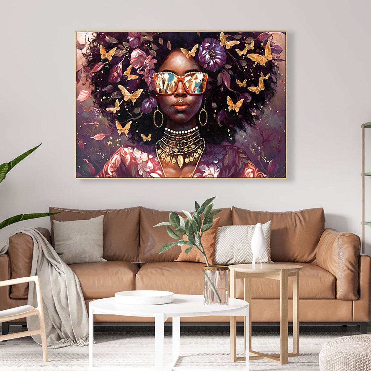 Tablou ARMONIS pe pânză imprimată, pictat manual 80%, 122 x 82 cm