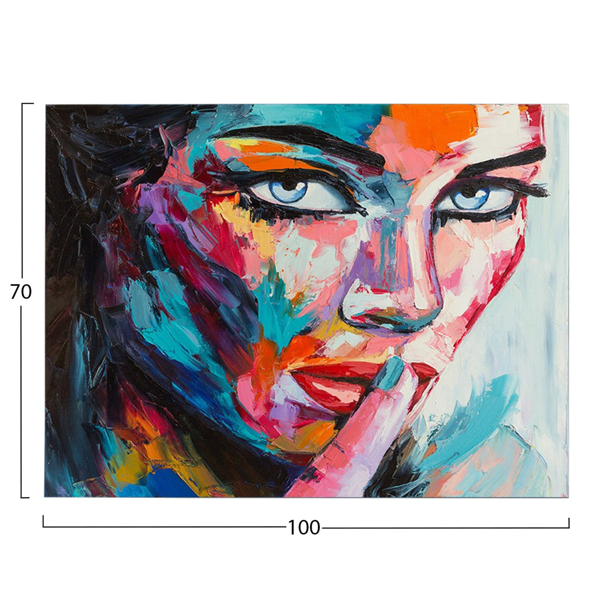 Tablou RIOLA pe pânză imprimată și lemn, 100 x 70 cm