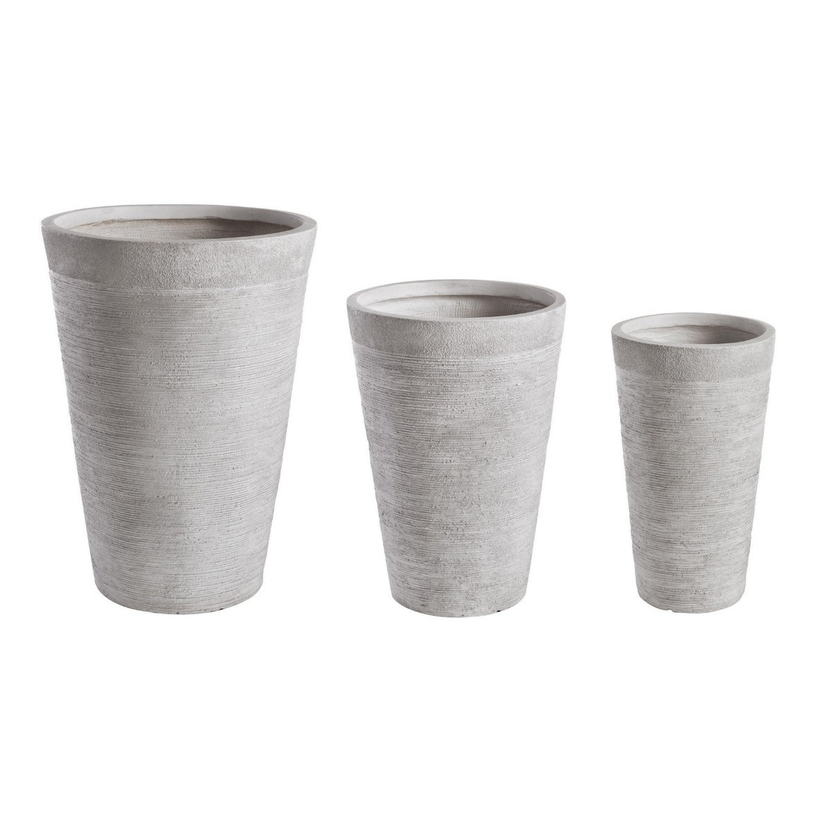 Set 3 ghivece de flori BIZZOTTO GRAFFITI din fibră de sticlă și argilă, diametre 30, 40 și 49,5 cm