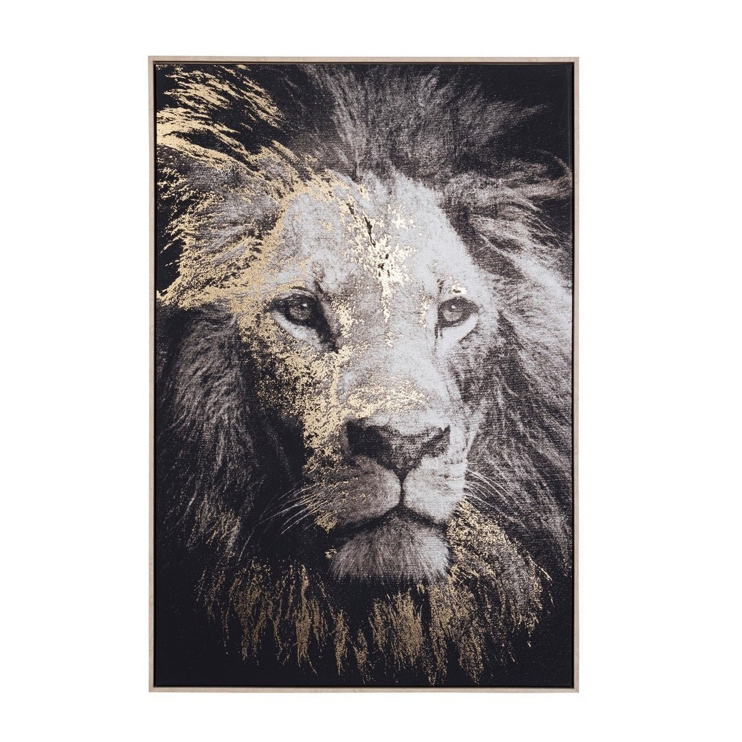 Tablou BOLD 906 imprimat pe pânză, cu folie aurie, MDF, 82 x 122 cm