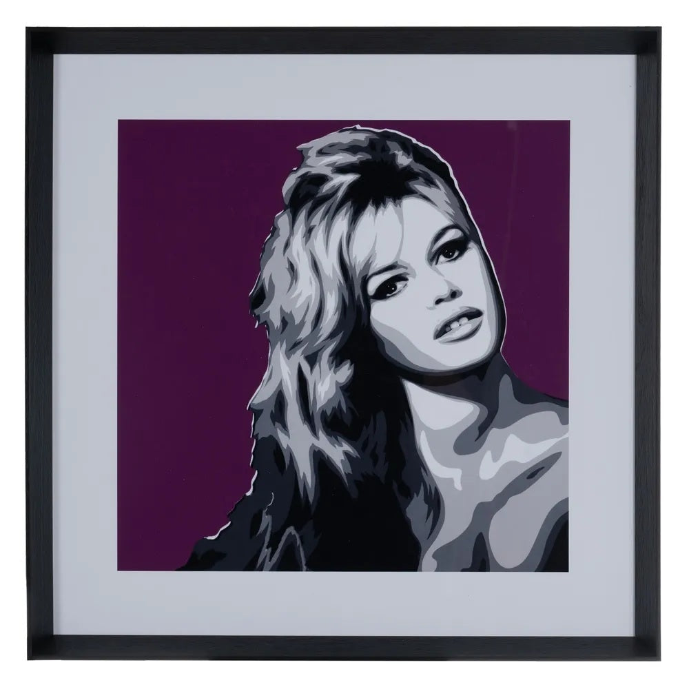 Set 2 tablouri RUNE POP ART printate pe sticlă, cadru din lemn ayous, 53 x 53 cm fiecare