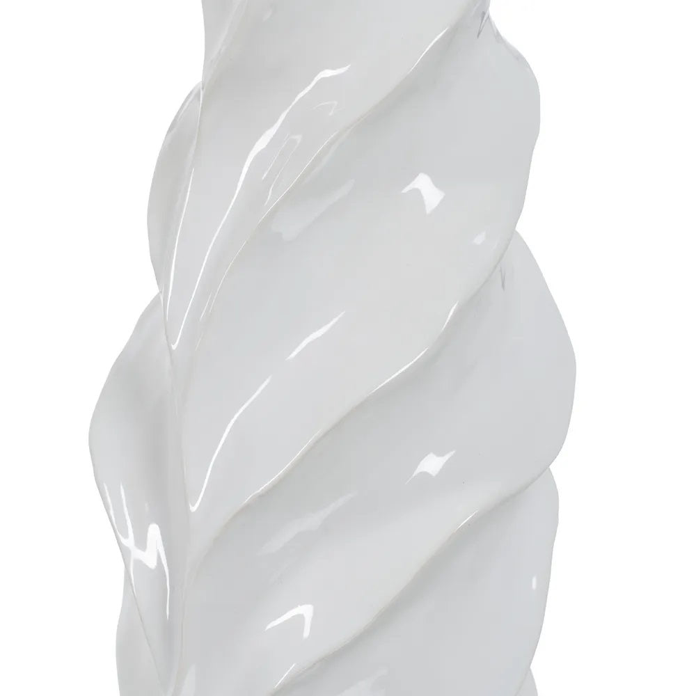 Vază albă din ceramică SERITY DECO H44, 16 x 15 x 44 cm