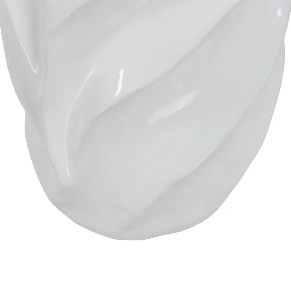 Vază albă din ceramică SERITY DECO H44, 16 x 15 x 44 cm