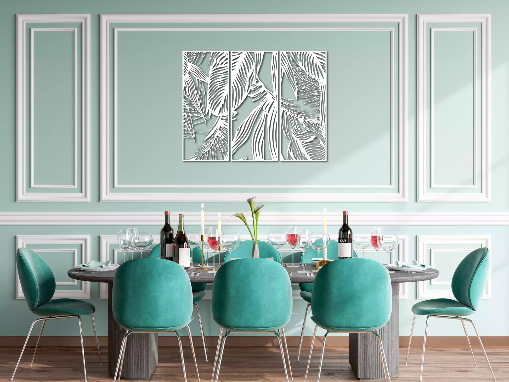 shopify_alb.webp Frunziș Tropical - Decorațiune Perete Fibre Lemn
