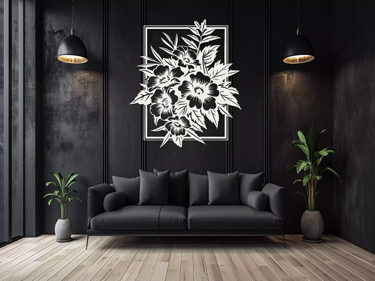 shopify_alb.webp Buchet Anemone - Decorațiune Perete Fibre Lemn