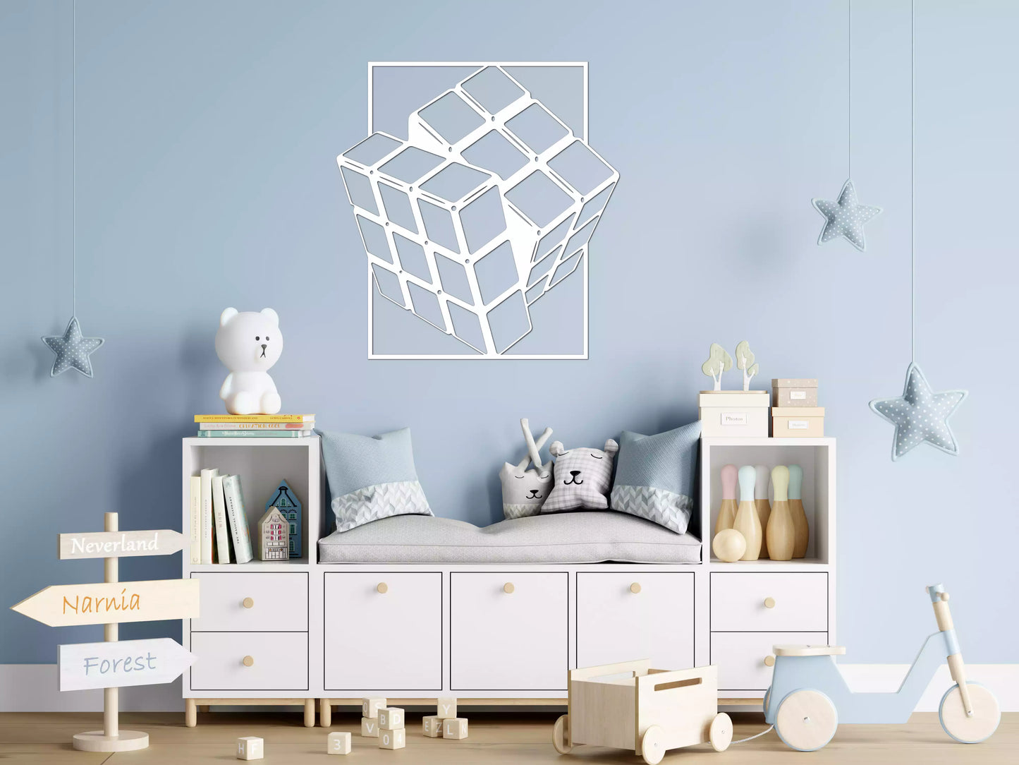 shopify_alb.webp Cubul Rubik - Decorațiune Perete Fibre Lemn