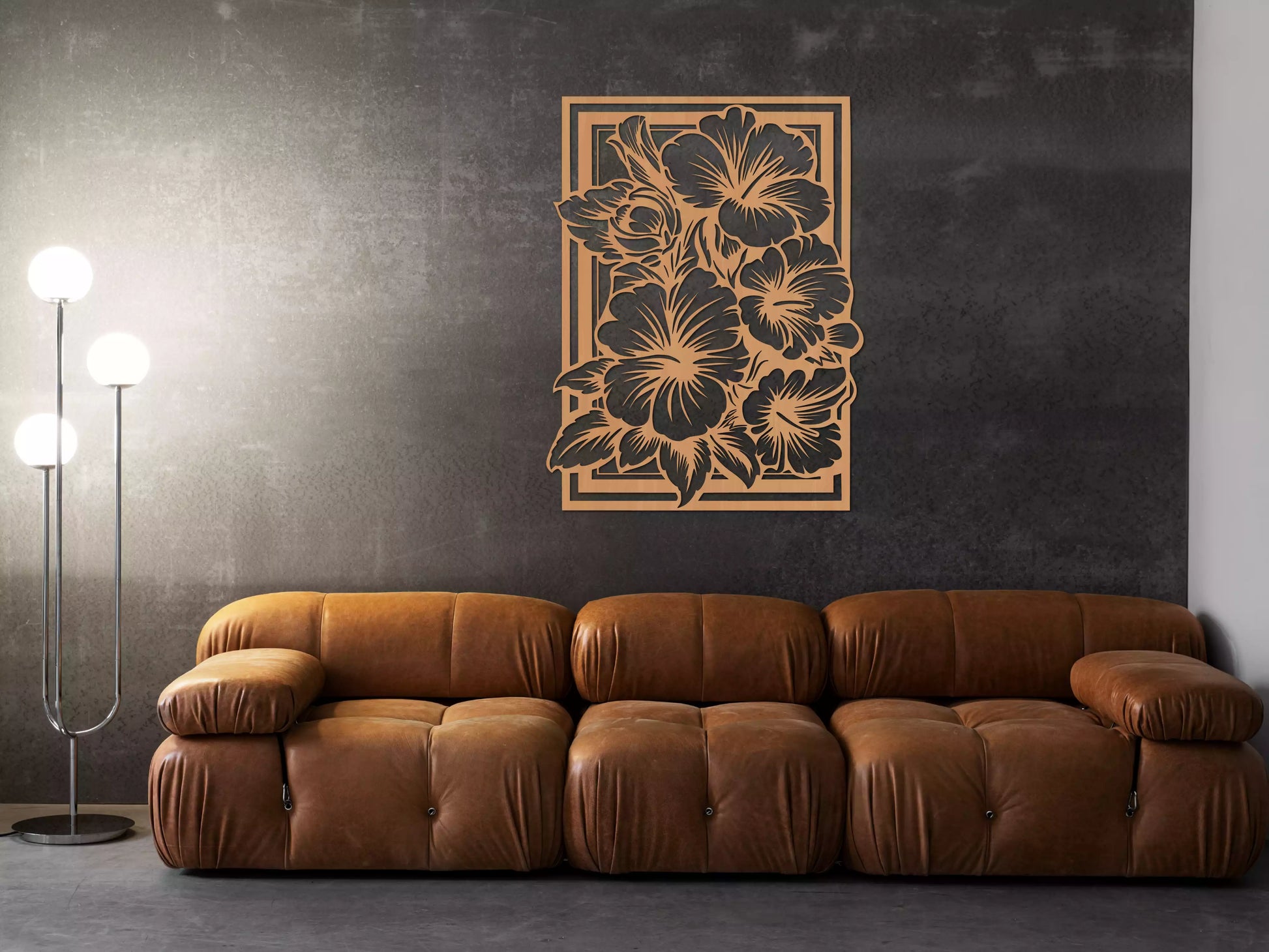 shopify_fag.webp Buchet Hibiscus - Decorațiune Perete Fibre Lemn