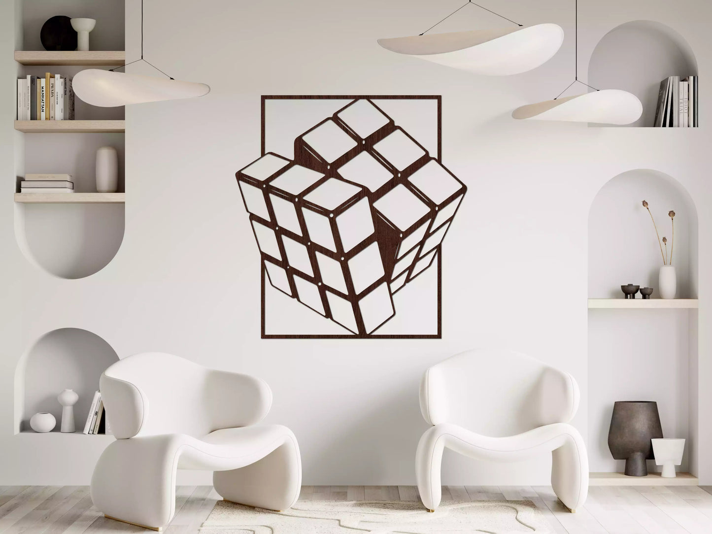 shopify_wenge.webp Cubul Rubik - Decorațiune Perete Fibre Lemn