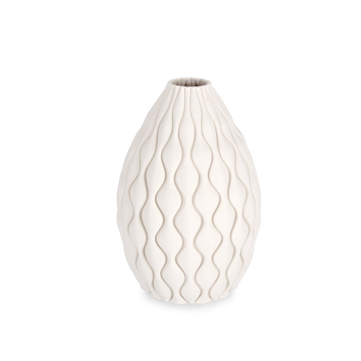 Vază KYLO BEIGE din ceramică imprimată 3D, 19 x 19 x 28 cm