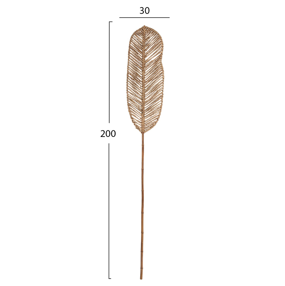 Decorațiune VARDOS NATURAL din bambus și iarbă uscată de mare, înălțime 200 cm